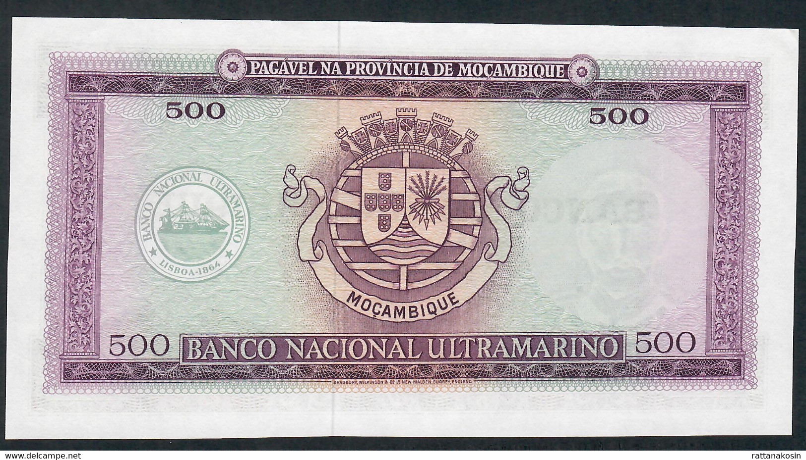 MOZAMBIQUE   P118  500  ESCUDOS  1976  * 8 Digit *    UNC. - Mozambique