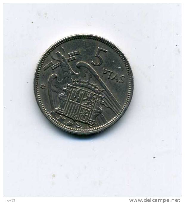 - MONNAIE ESPAGNE 1949.... 5 P. 1957 - 5 Pesetas