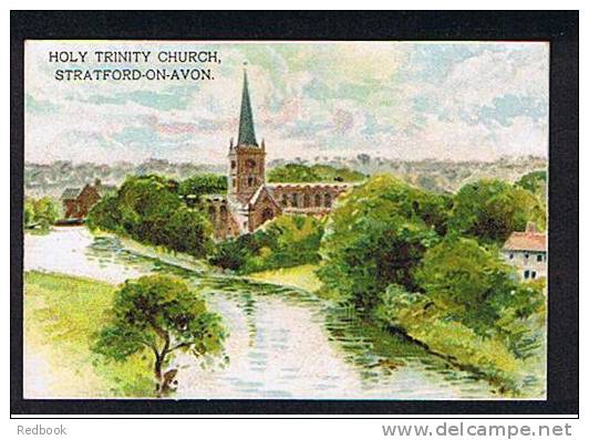 Early Court Sized Postcard Holy Trinity Church Stratford-Upon-Avon Warwickshire - Ref 513 - Stratford Upon Avon