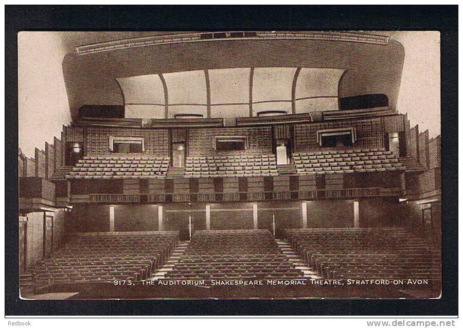 J. Salmon Postcard The Auditorium Shakespeare Memorial Theatre Stratford-Upon-Avon Warwickshire - Ref 513 - Stratford Upon Avon