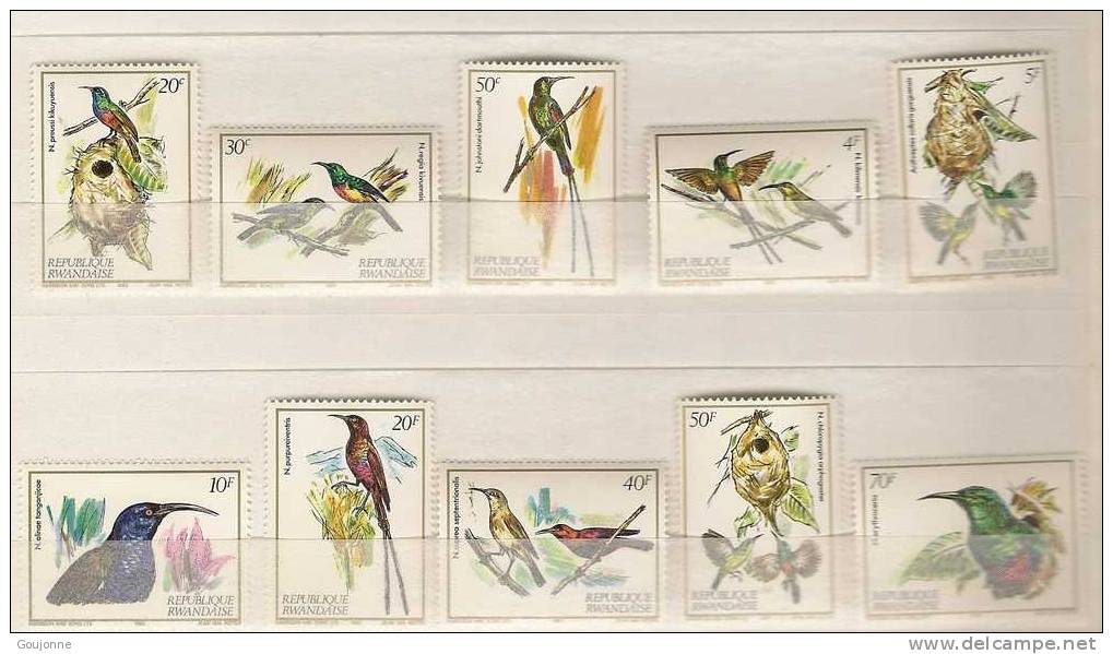 RWANDA   Oiseaux Du Souïmangas    1089 1098** - Colibris