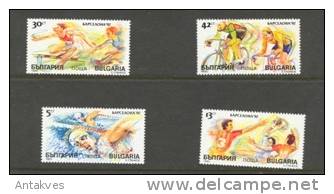 Bulgaria 1990 Olympics Games Barselona 1992 4 Stamps MNH - Ungebraucht