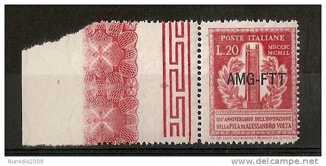 1949 TRIESTE A VOLTA 20 LIRE LUSSO MNH ** - VR6551 - Ungebraucht