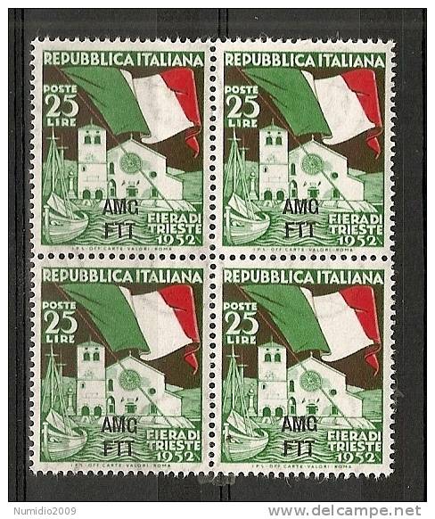 1952 TRIESTE A FIERA TRIESTE QUARTINA MNH ** - VR6571-2 - Ungebraucht