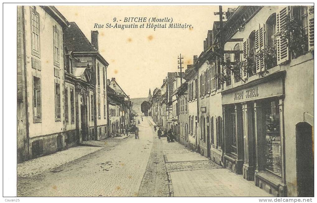 57 BITCHE - Rue St-Augustin Et Hôpital Militaire - Bitche