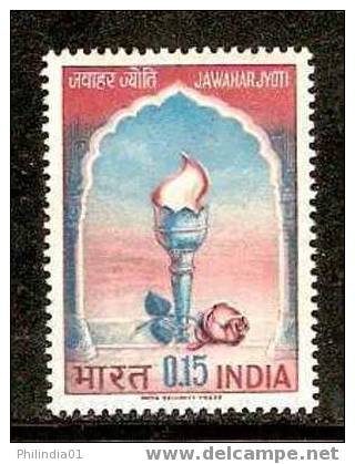 INDIA 1965 EVERLASTIG FLAME, TORCH, ROSE, JAWAHAR JYOTI MNH ** Inde Indien - Nuevos