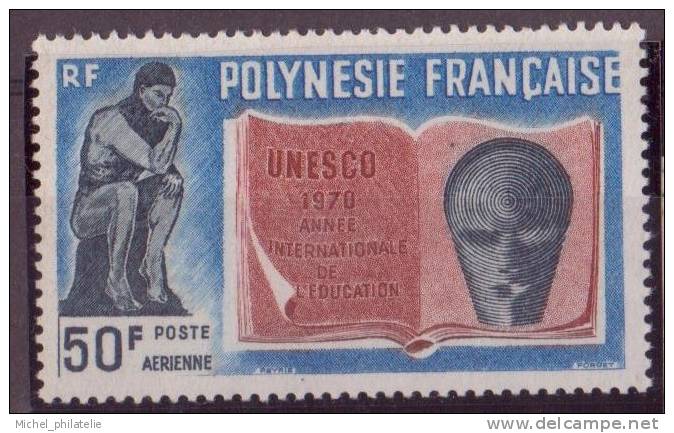 POLYNESIE N° 39** PAR AVION NEUF SANS CHARNIERE PORTRAIT - Neufs