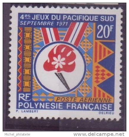 POLYNESIE N° 45** PAR AVION NEUF SANS CHARNIERE JEUX DU PACIFIQUE - Unused Stamps