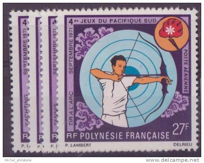 POLYNESIE N° 51/54** PAR AVION NEUF SANS CHARNIERE YACHING-GOLF-TIR A L'ARC-TENNIS - Neufs