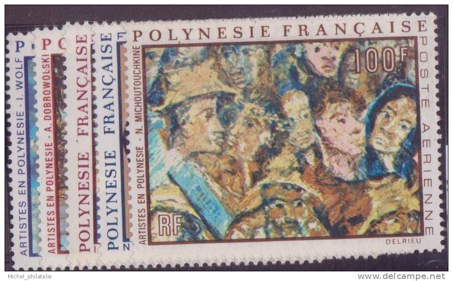 POLYNESIE N° 55/59** PAR AVION NEUF SANS CHARNIERE ARTISTES TABLEAUX DIVERS - Nuevos