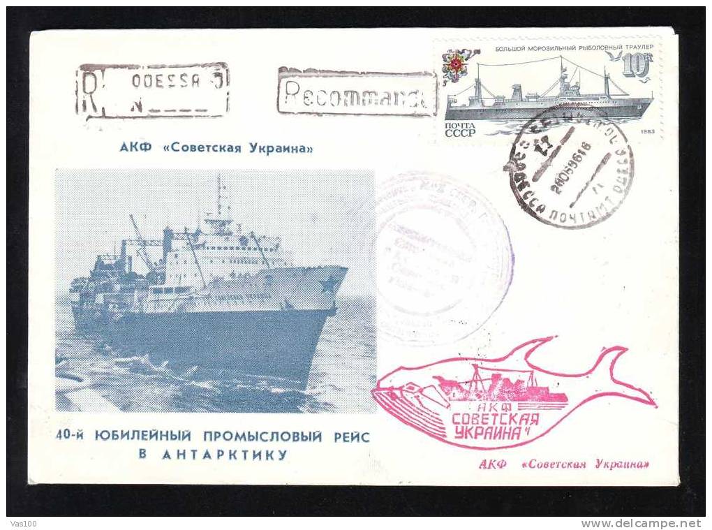 WHALE BALEINE- Hunting,Expeditions In Antarctique 1984 Nr 40 Of RUSSIA. - Baleines