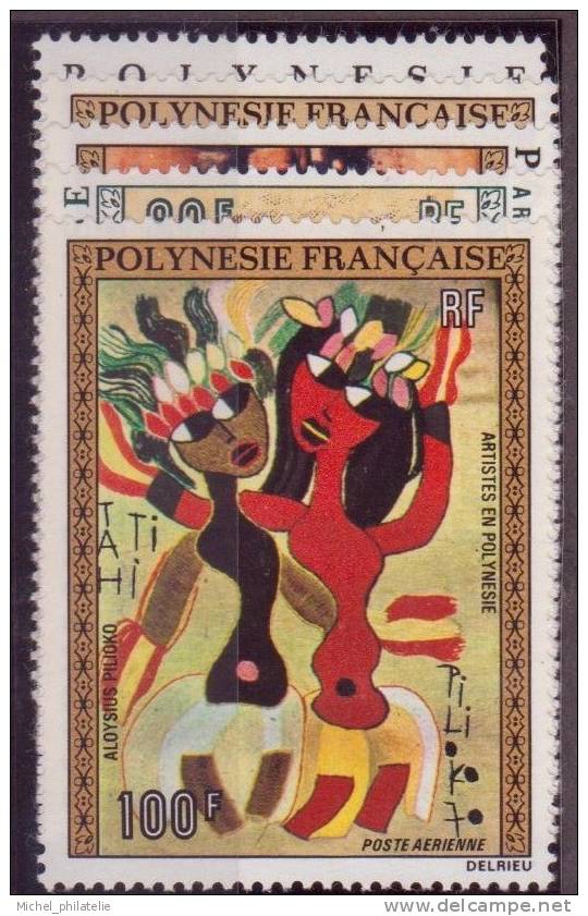 POLYNESIE N° 65/69** PAR AVION NEUF SANS CHARNIERE ARTISTES TABLEAUX SUJETS DIVERS - Unused Stamps