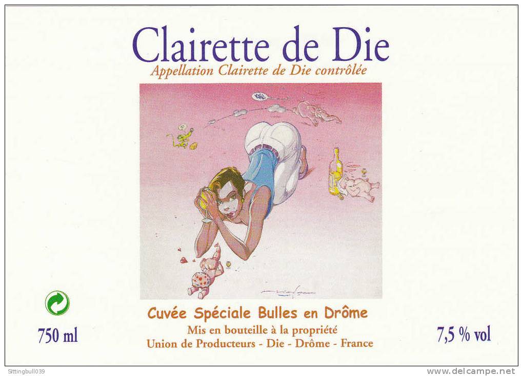 MINIAC. Etiquette De Vin, Cuvée Spéciale Bulles En Drôme 2000. Pour Une Clairette De Die. épuisée ! - Advertisement