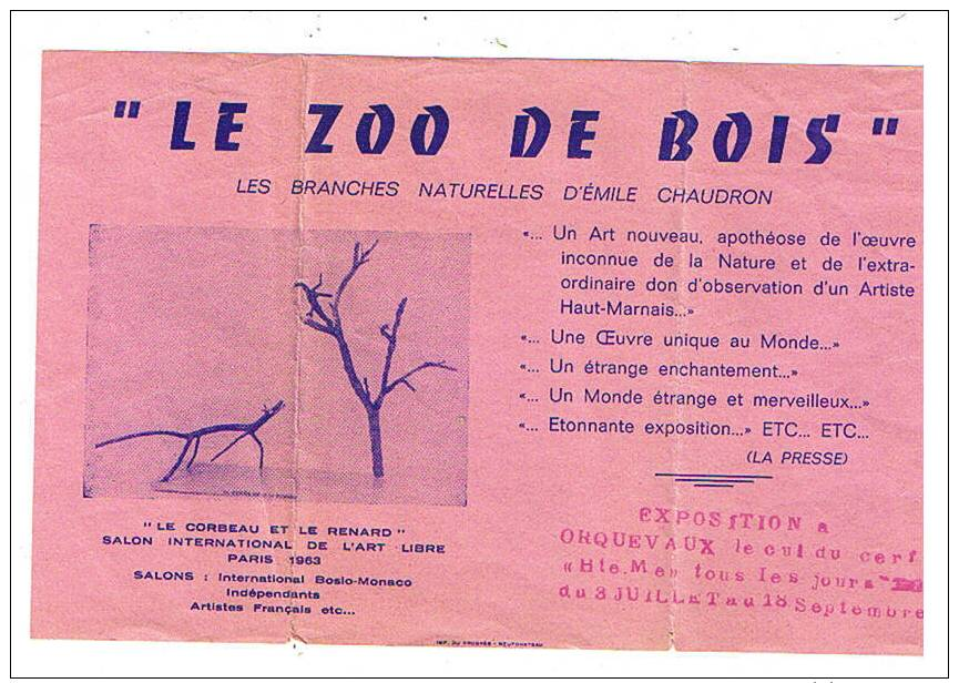 2  CPSMS + 1 Dépliant  De Prez - Sous - Lafauche (52) - Le Zoo De Bois - Autres & Non Classés