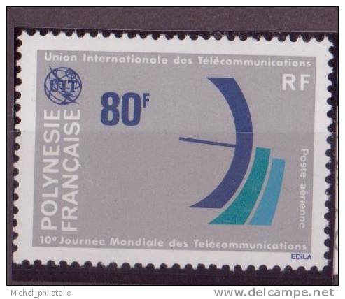 POLYNESIE N° 136** PAR AVION NEUF SANS CHARNIERE LOGO DES TELECOMMUNICATIONS - Nuovi