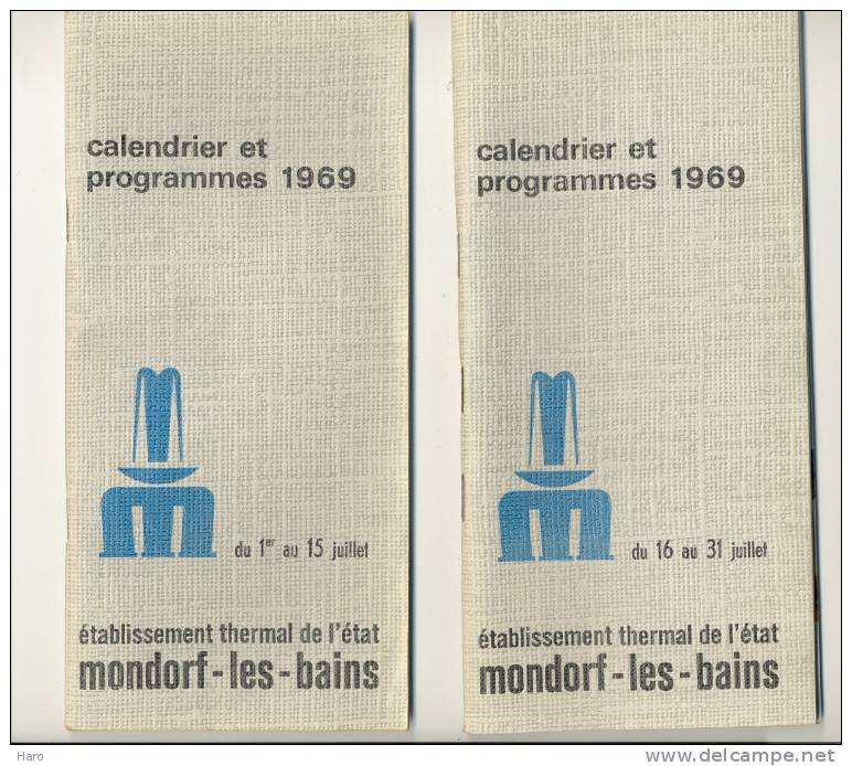 MONDORF-LES-BAINS - LUXEMBOURG - Programmes Saison 1969 (2 Volumes) Gr - Programmes