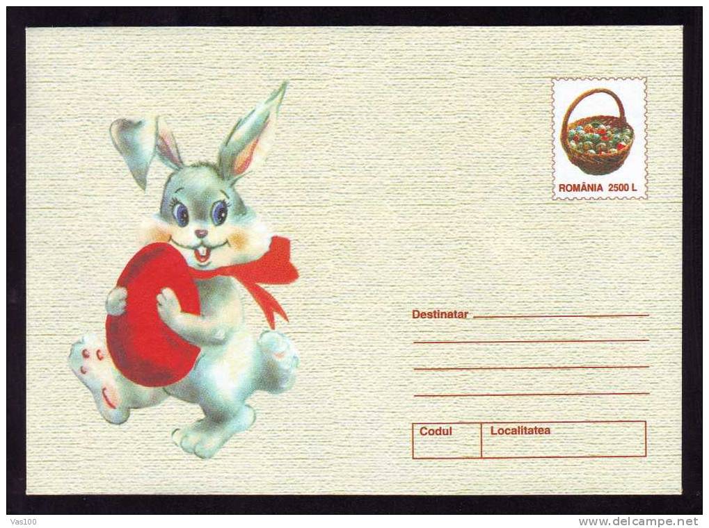 Animals,LAPINS,RABIT 2002 Cover  Stationery ,Romania. - Rabbits