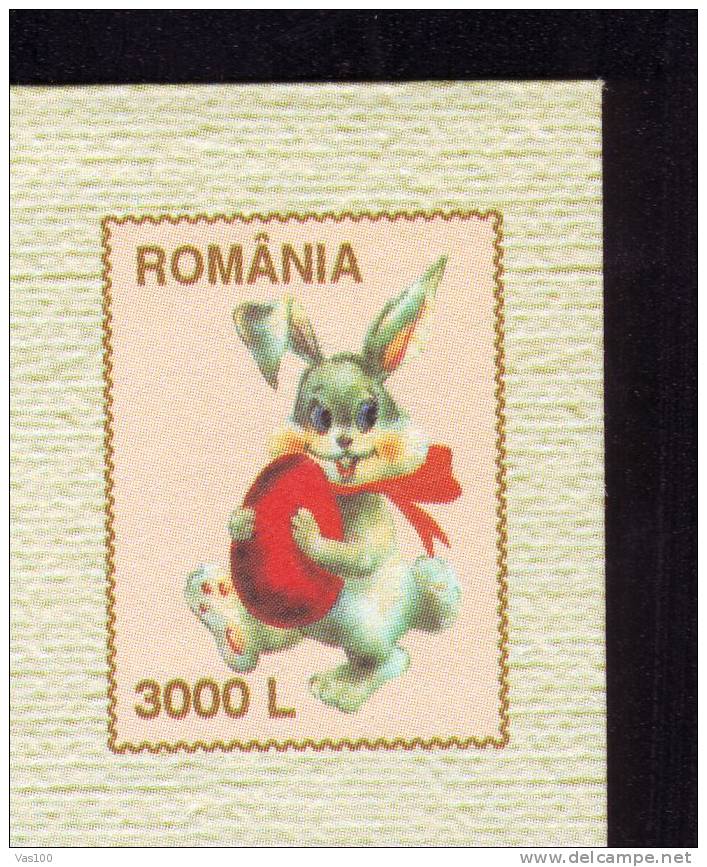 Animals,LAPINS,RABIT 2002 Cover  Stationery ,Romania. - Lapins