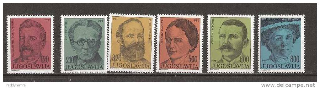 Yougoslavie: 1498/ 1503 ** - Unused Stamps