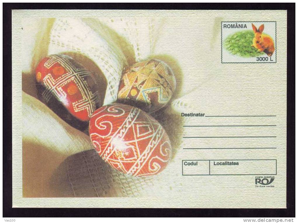 Animals,LAPINS,RABIT 2003 Cover  Stationery ,Romania. - Hasen