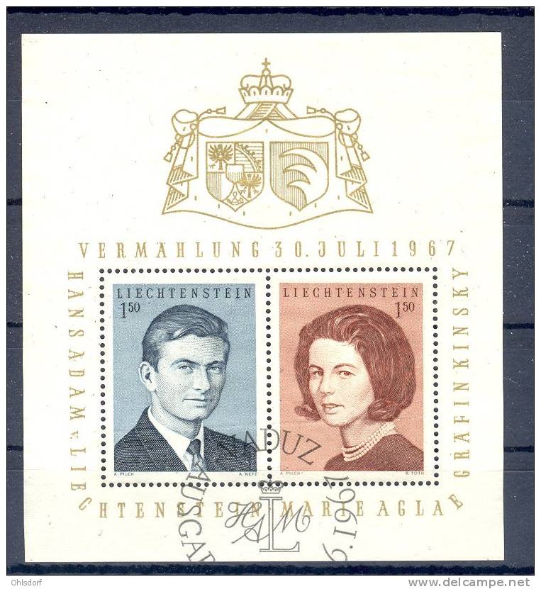 LIECHTENSTEIN 1967: Block 7 Hochzeit Des Erbprinzen (o) - Used Stamps