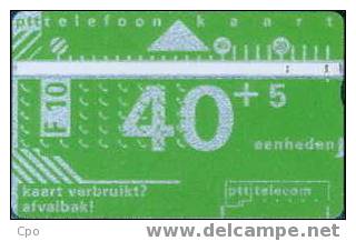 # NETHERLANDS 3 PTT Telecom (green) 45 Landis&gyr   Tres Bon Etat Control Number 011E - Openbaar