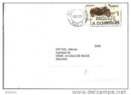 Bl194/  SPANIEN - Automatenmarke (ATM) Motorrad 2005 - Lettres & Documents