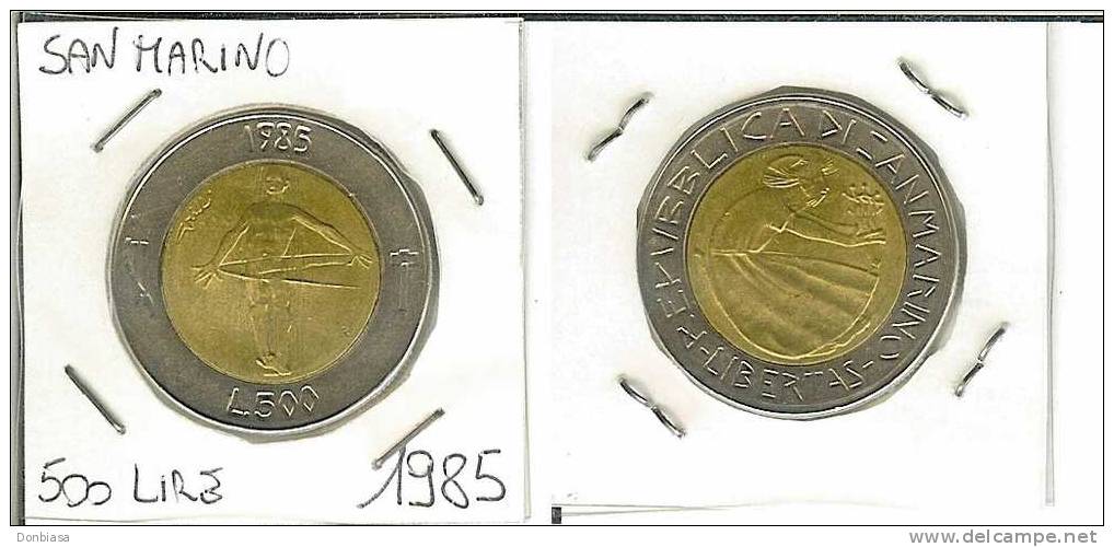 San Marino, 500 Lire 1985 Bimetalliche - San Marino