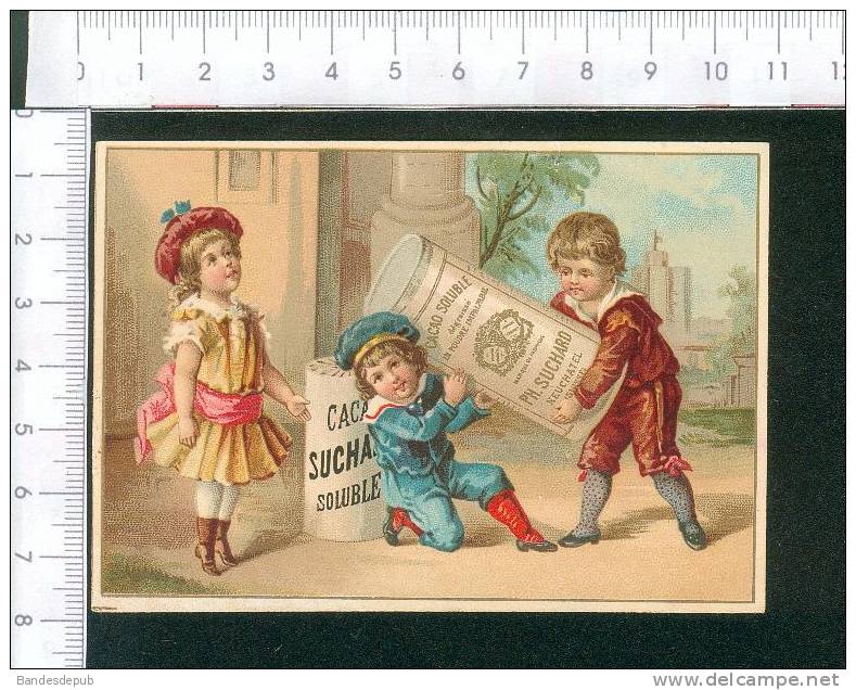 Suchard Jolie Chromo Dorée Enfant Pot Cacao - Suchard