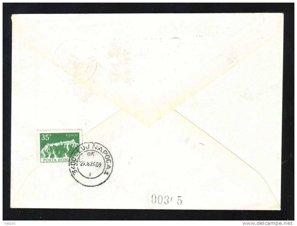 Coat Of Arms,flags,Anniversary 23 August,cover Sent To Mail 1984 - Romania. - Lettres & Documents