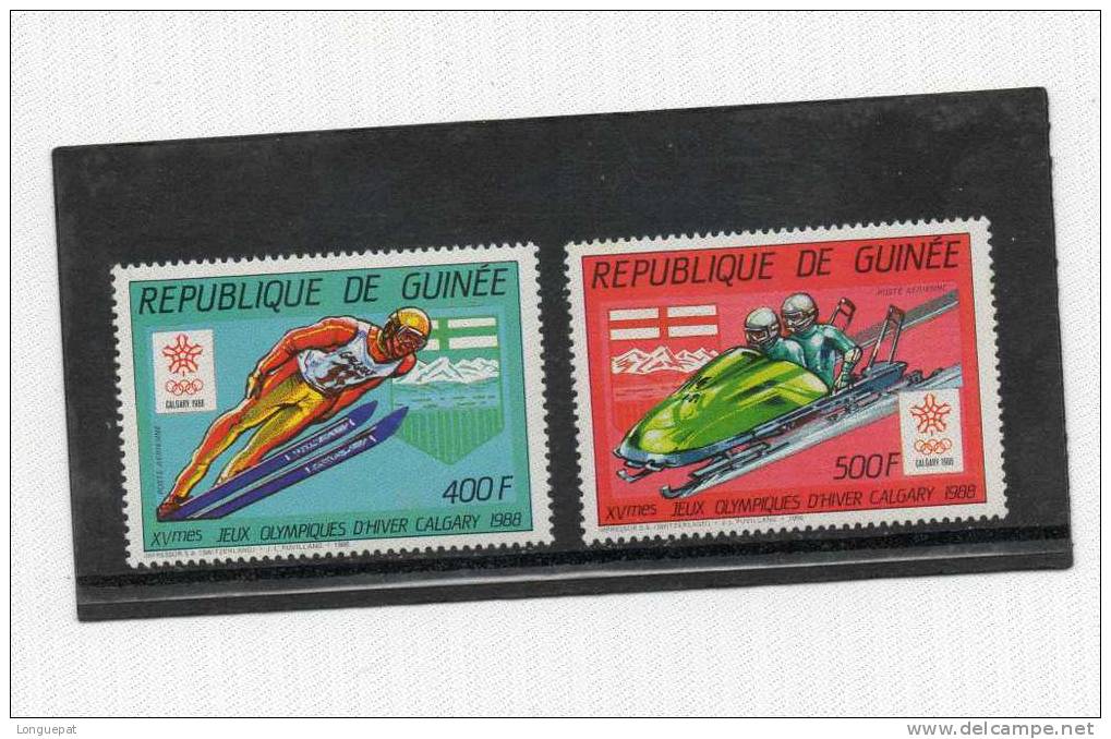 GUINEE : J.O D´Hiver à Calgary : Saut à Skis, Bobsleigh à Deux - Winter 1988: Calgary