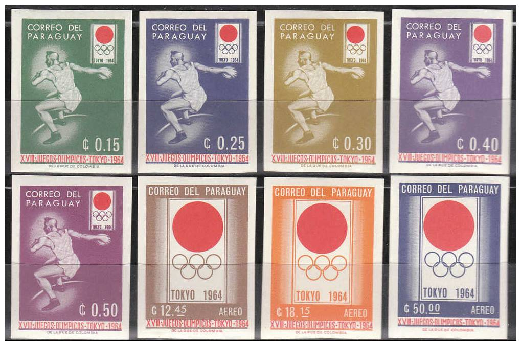 PARAGUAY  1273-80  "Olympische Sommerspiele 1964 Tokio"   MNH / ** / Postfrisch - Paraguay