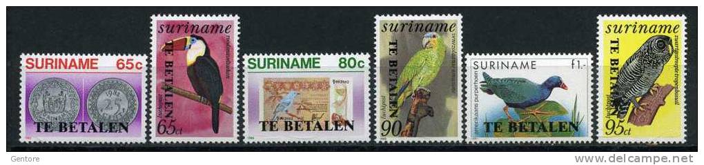 SURINAME 1987 Taxes   Cpl Set Of 6 Yvert Cat. N° 58/63 Absolutely Perfect MNH ** - Surinam ... - 1975