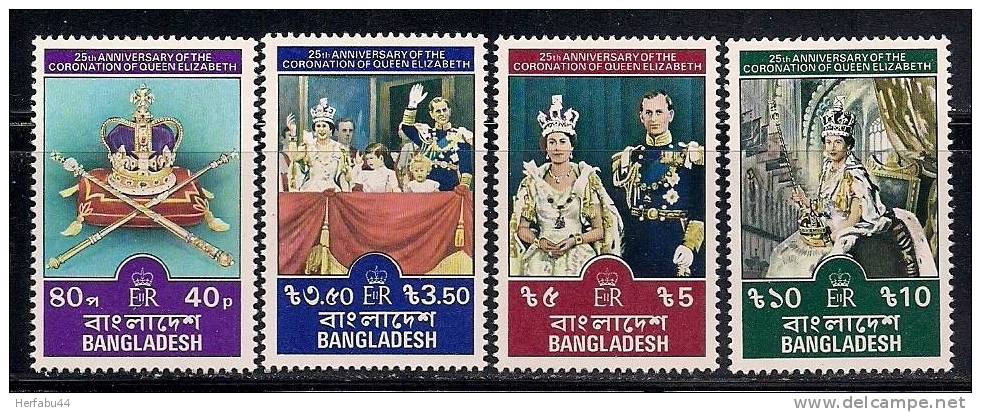 Bangladesh     Coronation    Set  SC# 145-48 MNH** - Bangladesch