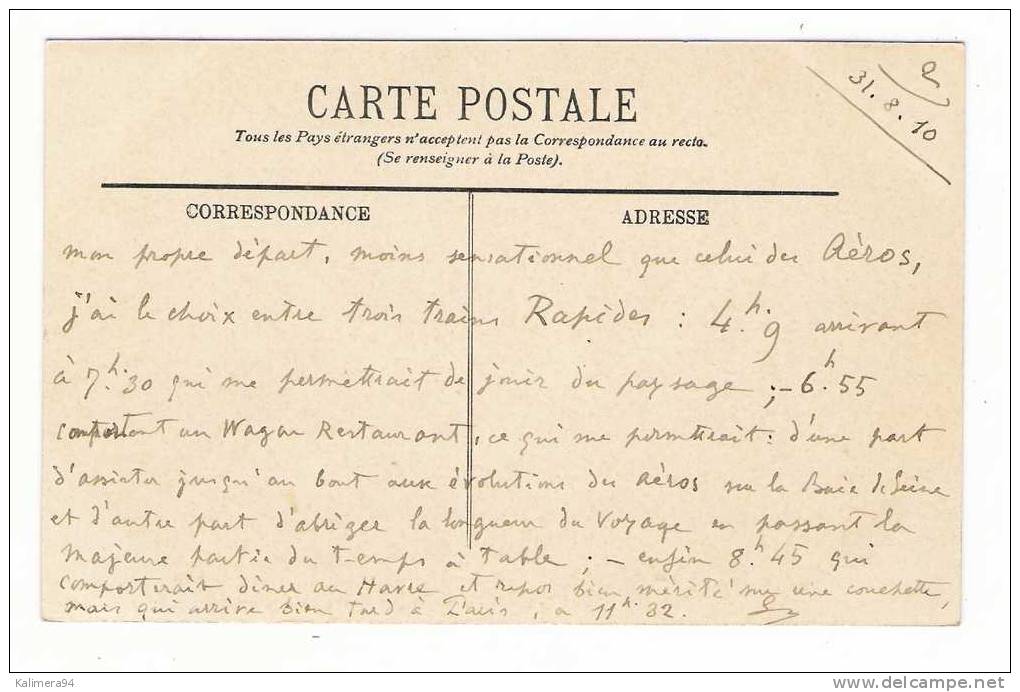 SEINE-INFERIEURE / LE HAVRE / LOT DE 3 CPA  ( Gare, Villa Dufayel Et Bateau Pilote ) /  TEXTE = TRAINS + AEROPLANES.... - Bahnhof