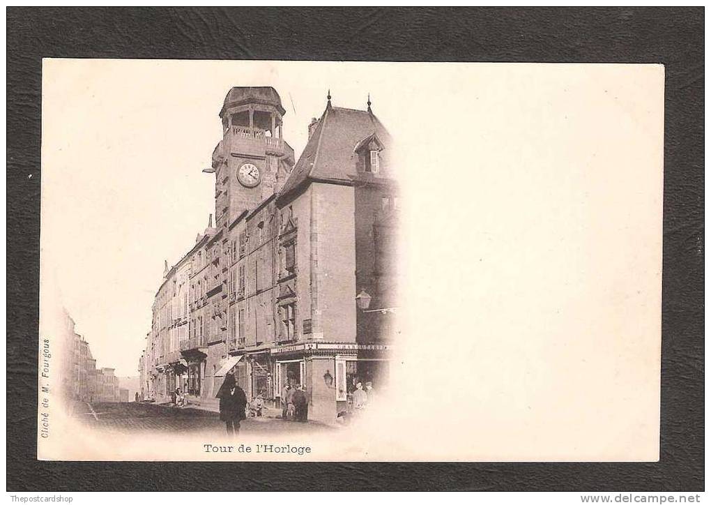 CPA 63 Riom - Tour De L'Horloge - Dos Non Divisé PIONEER  EARLY CHROMO ? - Pubs, Hotels, Restaurants