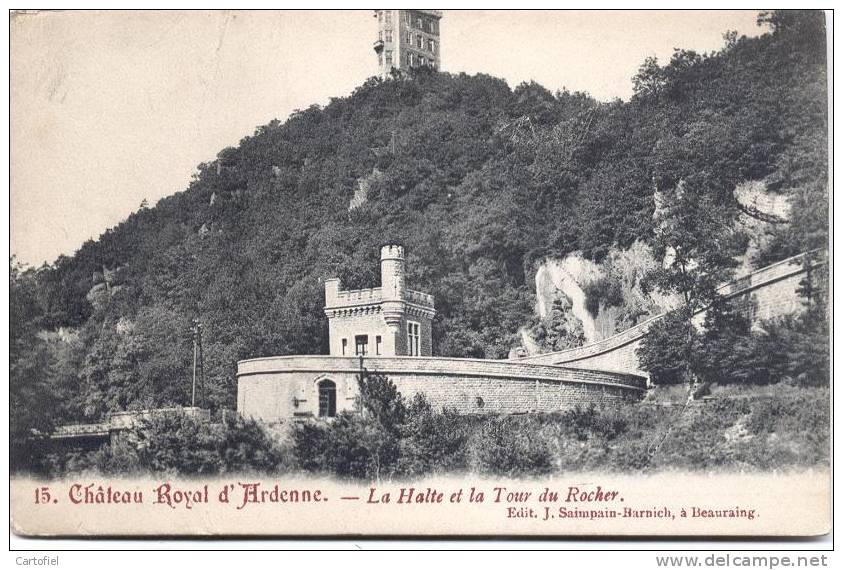 HOUYET-CHATEAU D'ARDENNE-LA HALTE ET LA TOUR DU ROCHER-KASTEEL - Houyet