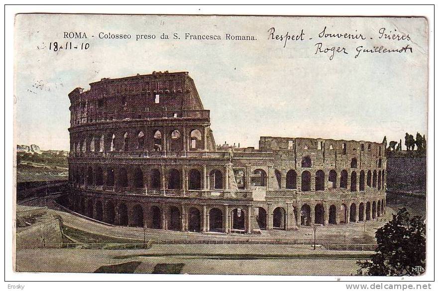 PGL 2800 - ROMA COLOSSEO PRESO DA SANTA FRANCESCA ROMANA (1910) - Coliseo