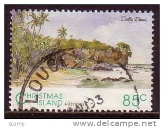 1993 - Christmas Island Scenic Views 85c DOLLY BEACH Stamp FU - Christmas Island
