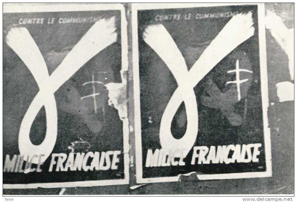 Photo Sur L´Histoire De La Résistance Française - Affiche De La Milice Française Déchirée, 1943 ( 2 ) - Historical Documents