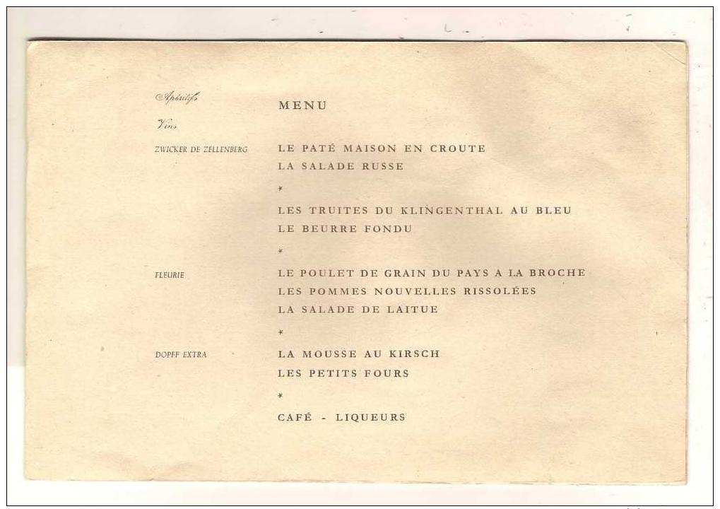 MENU - INVITATION - 31 MAI 1953 STRASBOURG - 21e CONGRES NATIONAL DE L\´UNION DES BUREAUX DE BIENFAISANCE ET D\´........ - Menus