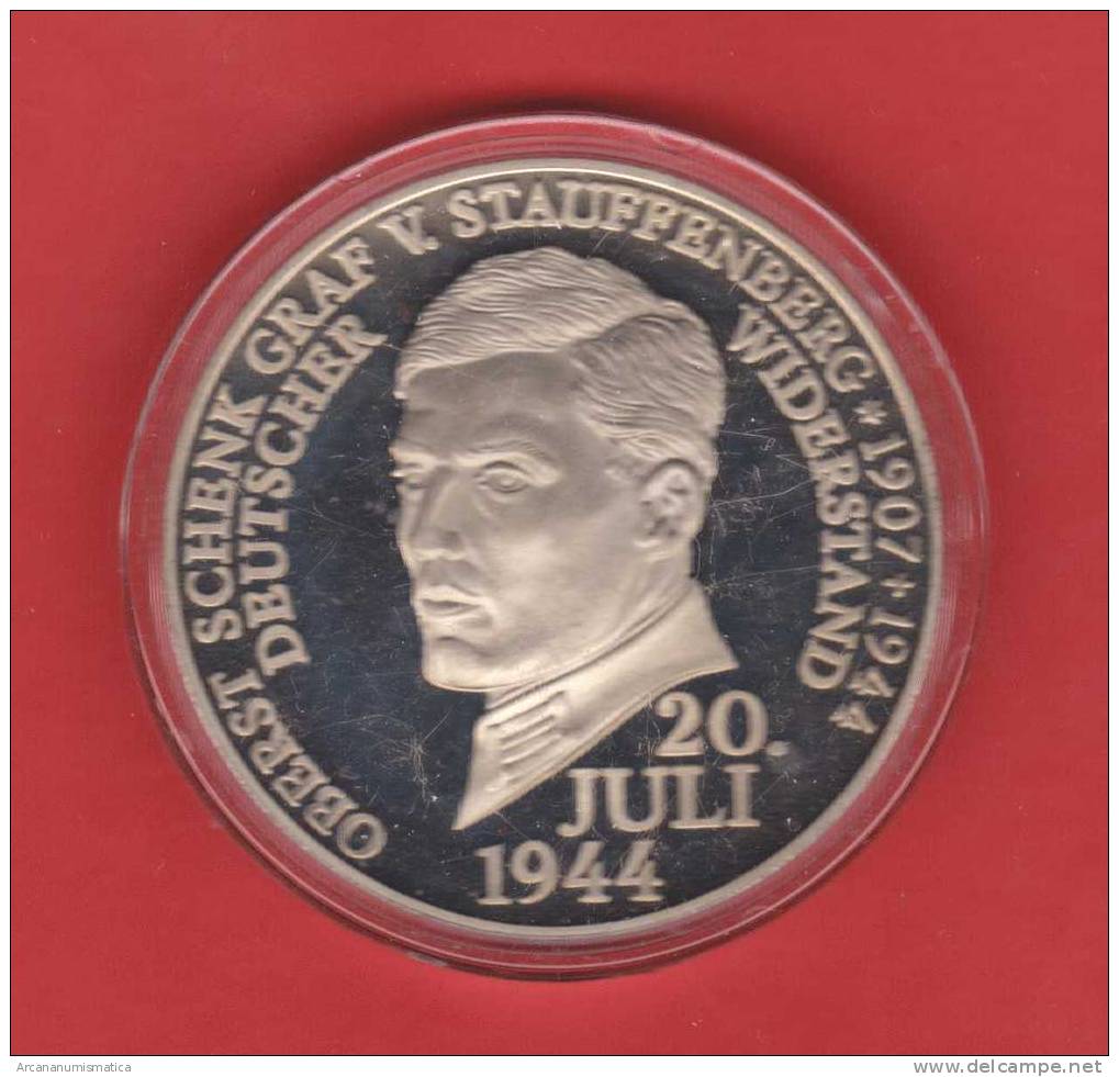 ALEMANIA  Medalla SC/UNC  SILVER/PLATA  "OBERST SCHENK GRAF 1907-1944"    DL-7484 - Andere & Zonder Classificatie