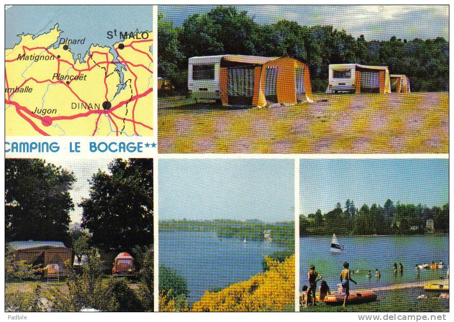 Carte Postale 22. Jugon-les-Lacs  Camping Du Bocage Trés Beau Plan - Jugon-les-Lacs