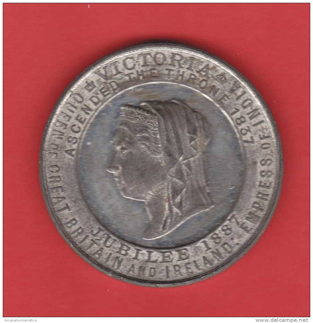 GRAN  BRETAÑA  Medalla "Victoria Ascended The Throne 1.837" ¡¡¡Solo 500 Copias!!!  Muy Escasa   DL-7478 - Otros & Sin Clasificación