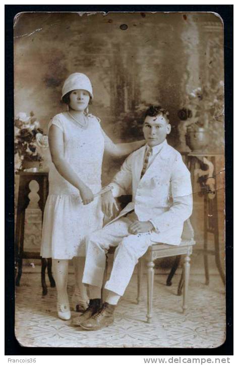 Cuba - Portraits D'une Jeune Fille Et D'une Jeune Garçon En Costumes - 1928 Photo F. Perez - Mode Chapeau Années 30 - Cuba