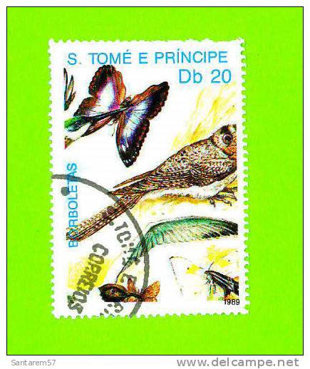 Timbre Oblitéré Used Mint Stamp Selo Carimbado Borboletas Butterfly Papillons Db 20 S. TOME E PRINCIPE 1989 - Sao Tome Et Principe