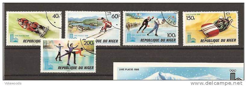 Niger - Serie Completa Usata: Giochi Olimpici Di Lake Placid 1980 - Hiver 1980: Lake Placid