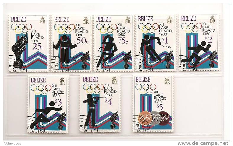 Belize - Serie Completa Usata: Giochi Olimpici Di Lake Placid 1980 - Winter 1980: Lake Placid