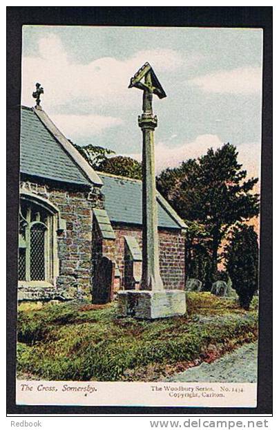 Early Postcard The Cross & Somersby Church Lincolnshire - Ref 515 - Otros & Sin Clasificación