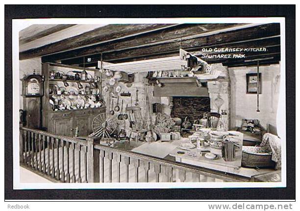 Real Photo Postcard Old Guernsey Kitchen Saumarez Park Channel Islands - Ref 515 - Guernsey